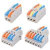 Mini Quick Wire Conductor Connector Universal Compact 2/3 Pin Splicing Push-inTerminal Block 1 In Multiple Out with Fixing Hole