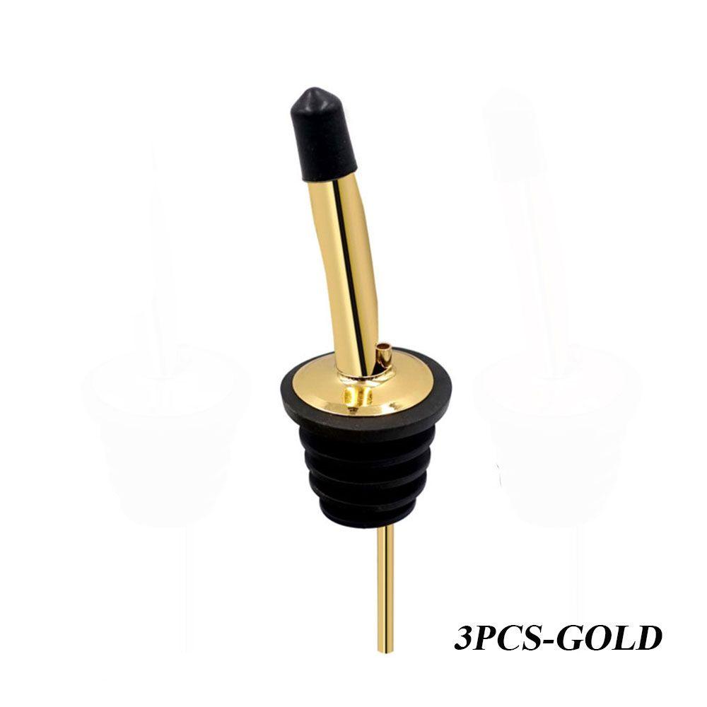 1/3PCS New Liquor Dispenser Wine Pourer Spout Stopper Stainless Steel Bottle Cap