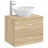 Bathroom Sink Chrome 44 x 44 x 16 cm Metal