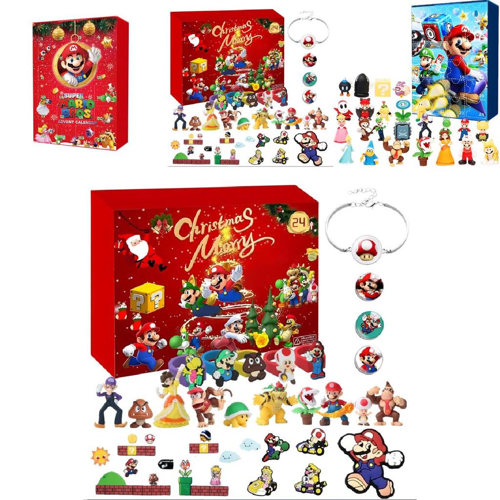 Рождественское смоляное украшение Super Mario с дисплеем на 24 отделения для дома, сада, мероприятий