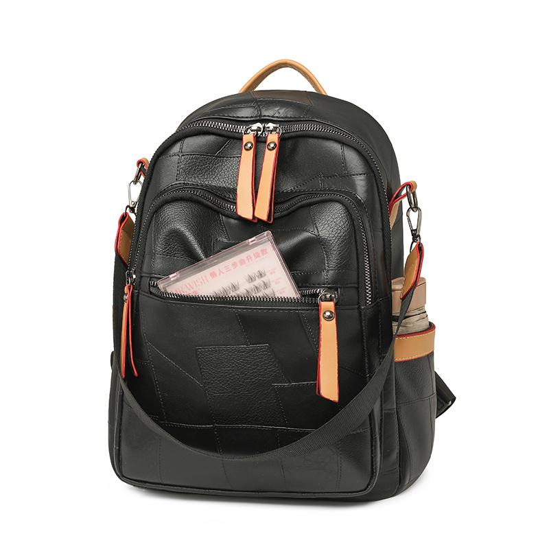 Женский рюкзак с цветными блоками, многофункциональная сумка через плечо, многоцелевой дорожный рюкзак