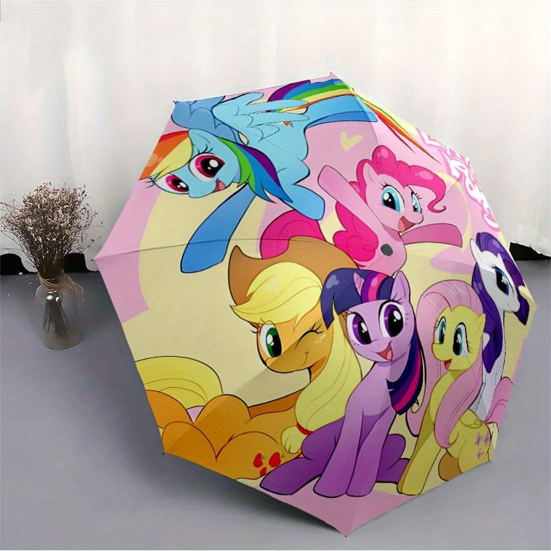 1pc My Little Pony Friendship Automatic Umbrella with Folding feature - Compact Travel Umbrella, Perfect Gift for Birthday, Christmas, Valentine's Da