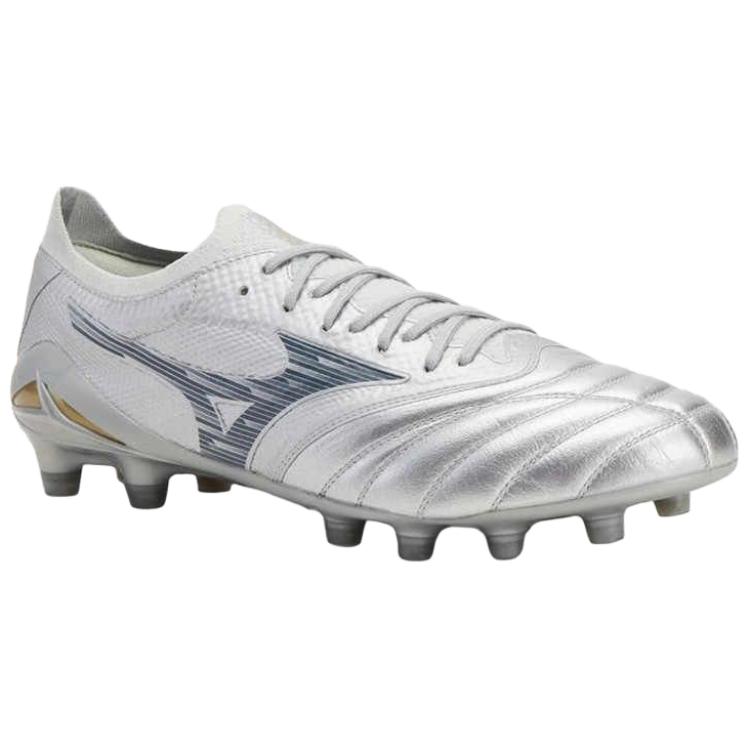Mizuno Morelia Neo 4 Амортизирующие Нескользящие Износостойкие Футбольные Бутсы Мужские Серебристые Mizuno P1GA254204