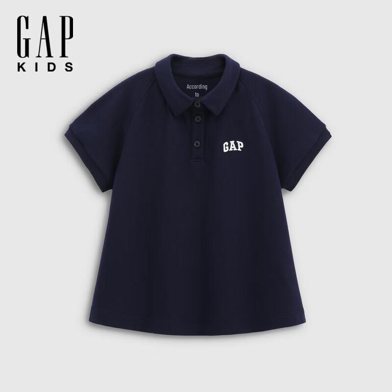 Gap Детская футболка-поло с вышитым логотипом, с коротким рукавом