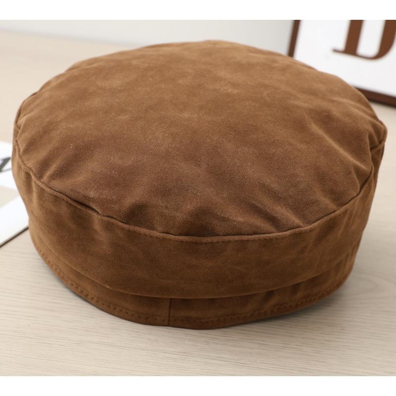 Women S Brown Flat Top Suede Like Korean Style Newsboy Cap