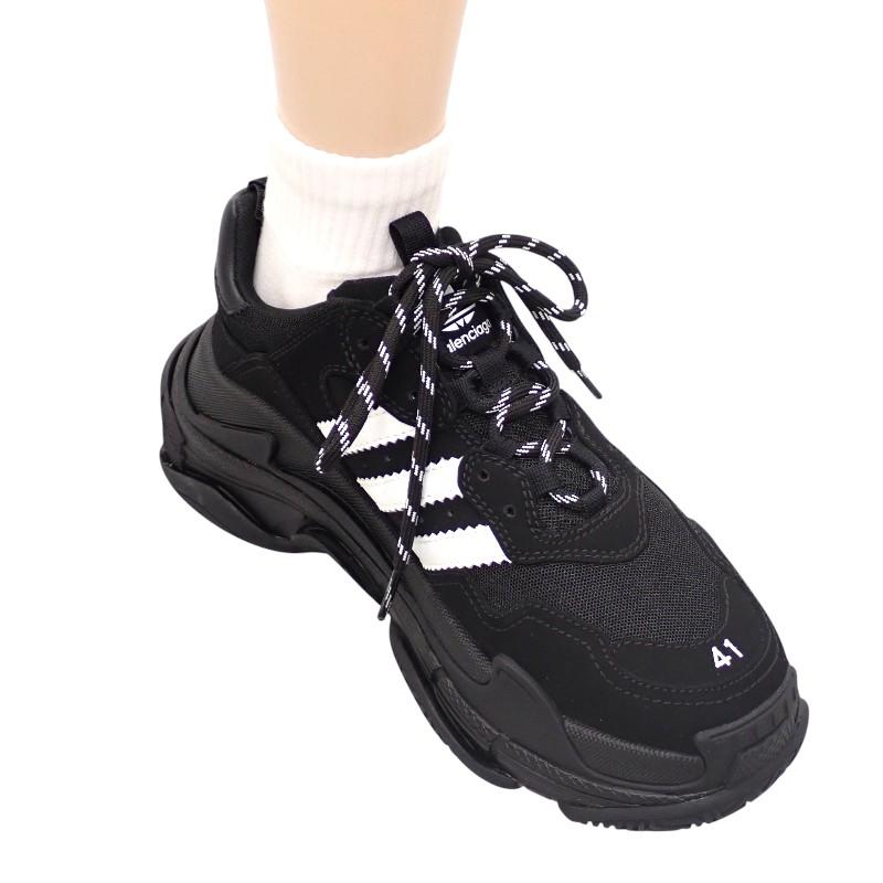 BALENCIAGA  712821 sneakers black leather mens