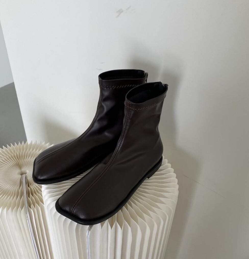 Fashion Woman Elastic Boots Fashion Ladies Flats Ankle Luxury Designer Female Boots Nre Autumn Winter Women's Chelsea Boots 2024