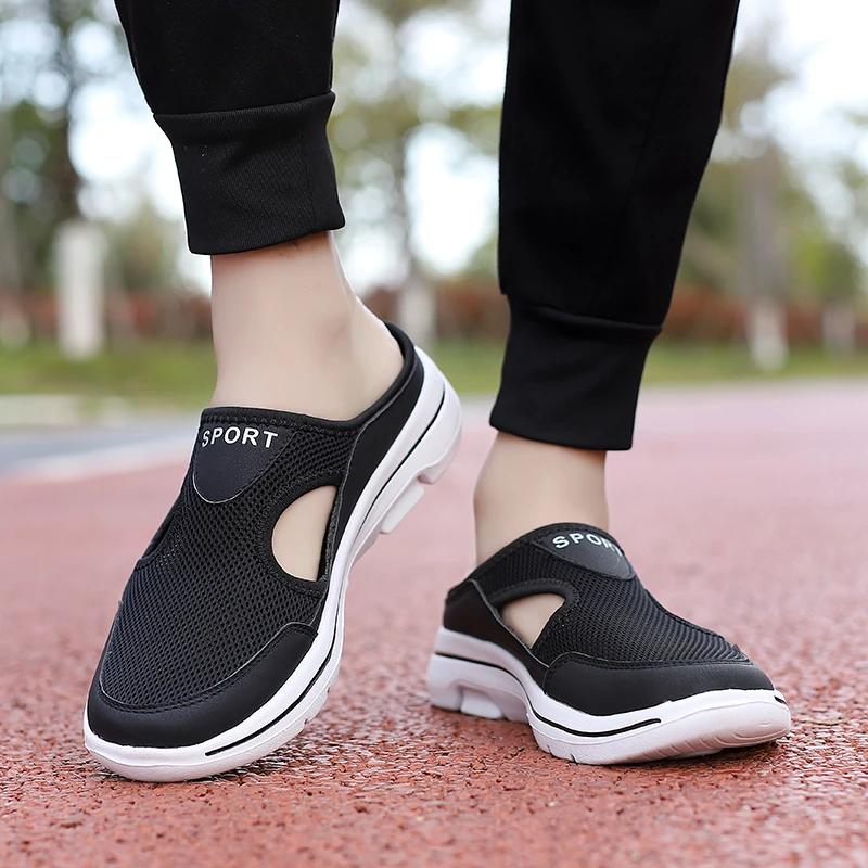 Women's Slippers Mesh Breathable Summer Couple Shoes Large Size Slippers Men Women Light Comfortable Flat Shoes for Women