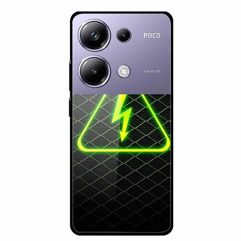 Красочный эстетичный чехол из закаленного стекла для Redmi 12 5G и POCO M6 PRO
