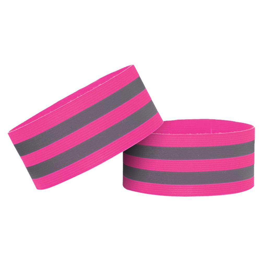 2Pcs Reflective Armband for Wrist Arm Ankle Elastic Wristband Safety Wrist Band Outdoor Sports Night Running Jogging Security