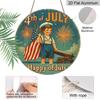 2D Flat 1pc, 8x8 in, Suitable for Independence Day Celebrations - Aluminum Metal Decorative Signs & Plaques, Perfect for Decorating for Home Cafes or