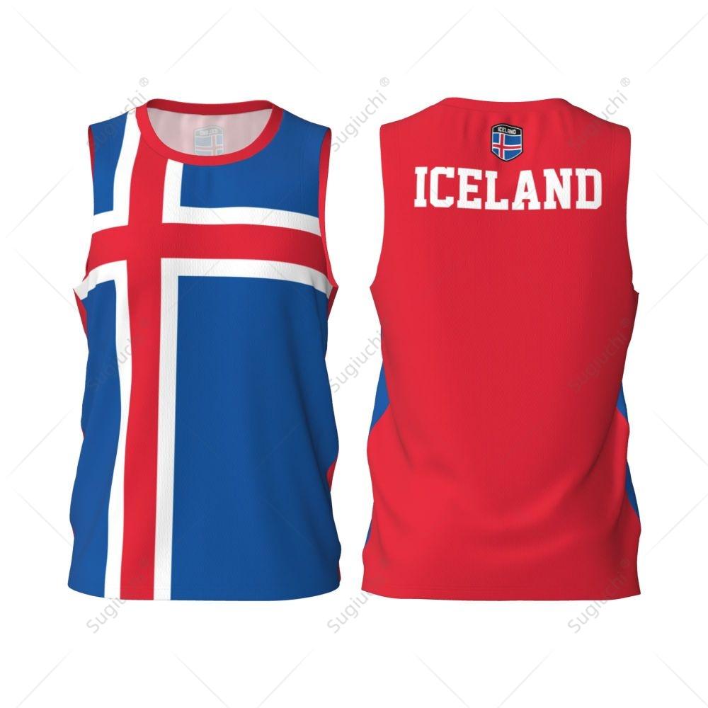 Iceland Flag Basketball Sports Running Fitness Multifunction Sleeveless tshirt