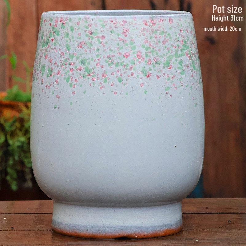 Высокий ручной керамический глиняный горшок для суккулентов и орхидей