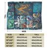 Ocean Octopus Flannel Fleece Blanket 50"x60" Soft Cozy Warm Plush Throw for Kids Adults Home Travel Decor Gift
