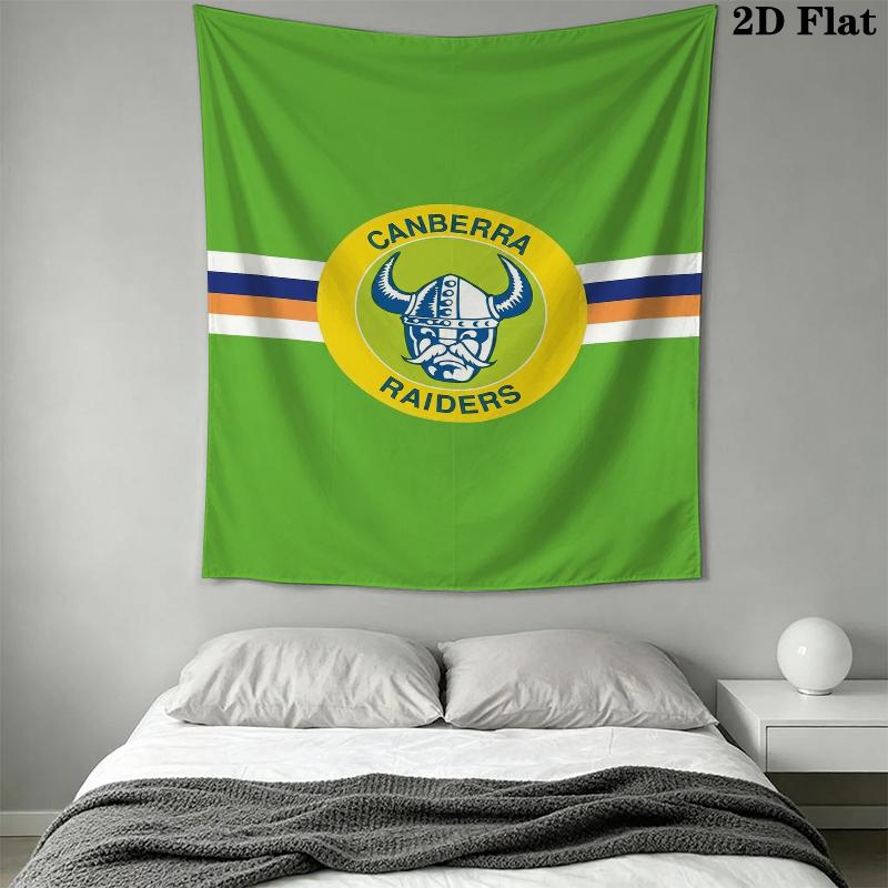 Canberra Raiders Wall Tapestry Aesthetic Wall Hanging Printed Fabric Blanket Decorative Tapestries for Bedroom Living Room Home Decor