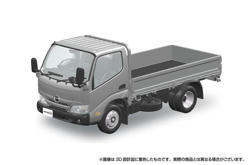 Аошима Бунка Кёзай (АОСИМА) Ракупла Снап Кит №. 23-SR Бортовой Hino Dutro (Серебряный) Пластиковая модель-конструктор в масштабе 1/32, предварительно окрашенная