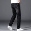 Летние джинсовые брюки стрейч больших размеров для мужчин, свободного кроя, повседневные, деловые, длинные