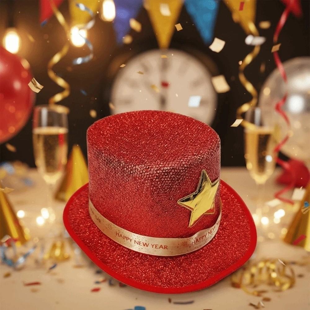 Felt Shiny Jazz Hat Woolen Suit Top Hat Live Show Festival Party Cap Women