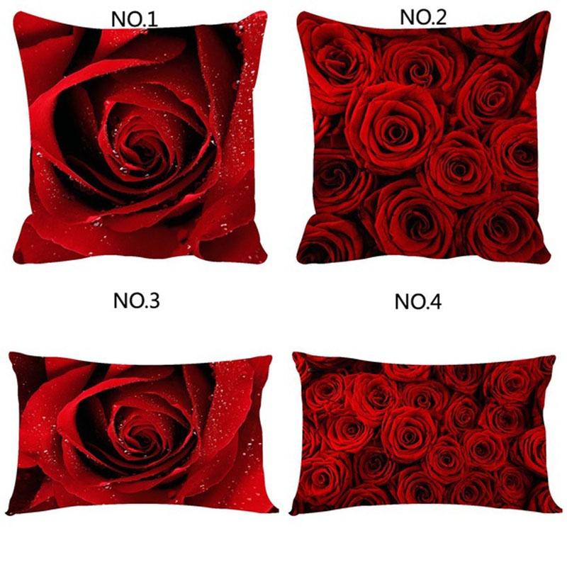 Elegant Romantic Rose Pillowcases In Soft Polyester Perfect For Home Decor And Comfort