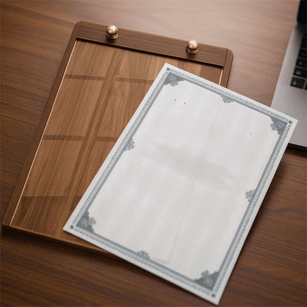 Horizontal/Vertical Walnut Wood Menu Clipboard A4/A5 Menu Flyer Paper Stand Wedding