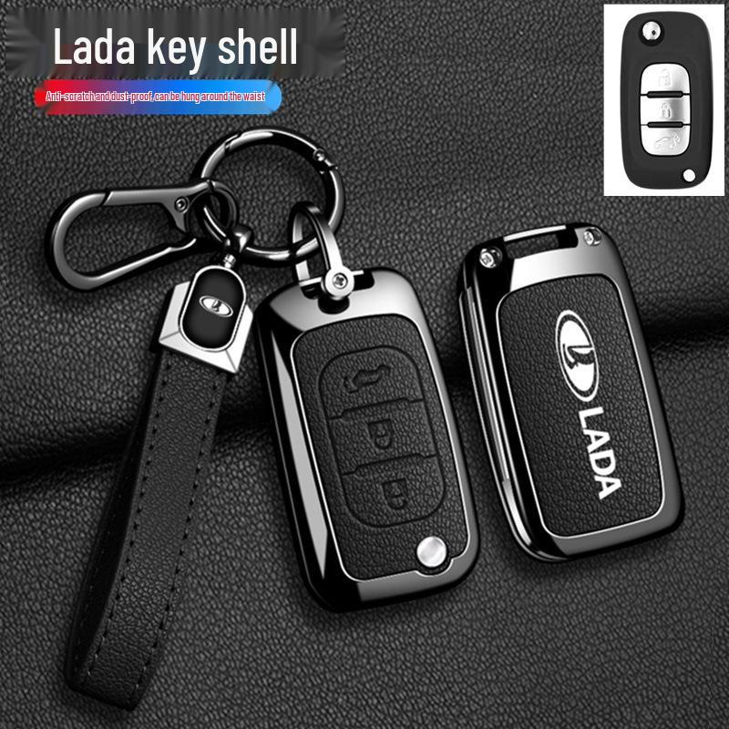 Чехол для ключей LADA: Премиальный металлический корпус для автомобилей Renault - Унисекс-дизайн