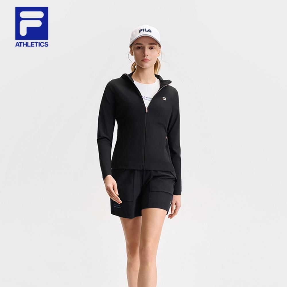 Новая женская куртка FILA из серии Fitness, цвет Pitch Black BK, артикул A11W521504F-BK