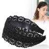 Korean White Lace Wide Hair Clip Headband for Women - Fashion Hair Flower Scarf