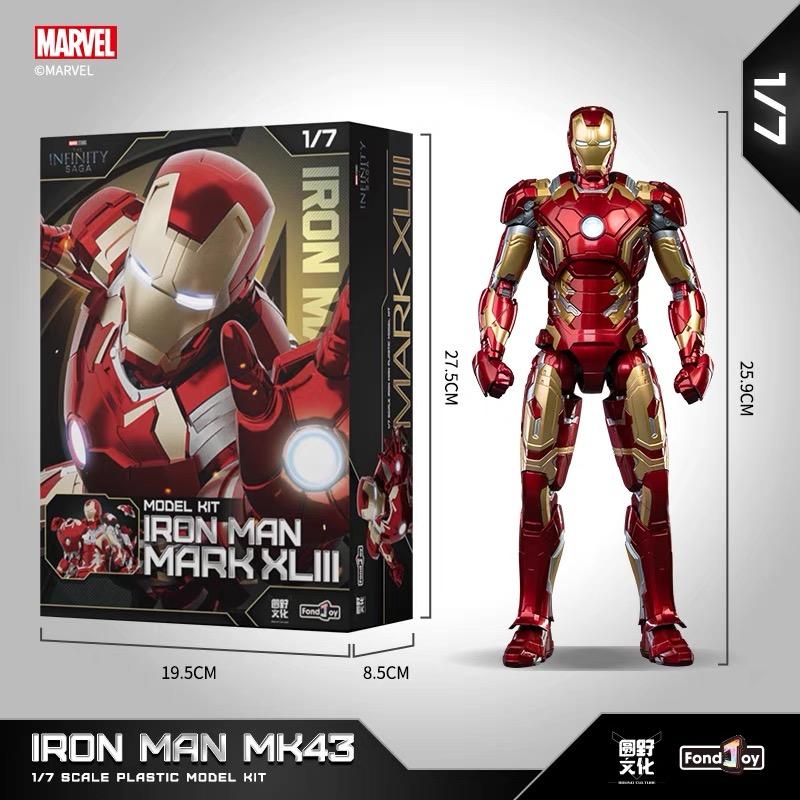 Оригинальный светодиодный FondJoy Железный Человек MK42 MK43 MK46 MK1 MK2 MK3 MK4 DIY Игрушки Фигурка Тони Старк Коллекция Аниме Модель Подарок для Детей