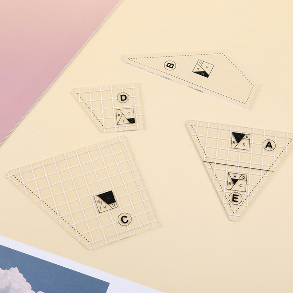 3/4/5 шт. линеек для шитья и пэчворка для точного измерения прозрачные акриловые линейки для квилтинга шаблоны линейка инструмент для пэчворка