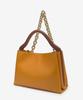 Bottega Veneta Chain Detail Woven Handle Mount Tote Bag - Light Brown / 667410V12J27720