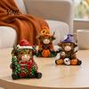Small Decorative Figurines 3Pcs Highland Cow Figurine, Resin Yak Statues for Thanksgiving Christmas, Cute Entryway Farmhouse Tabletop Ornaments Shelf