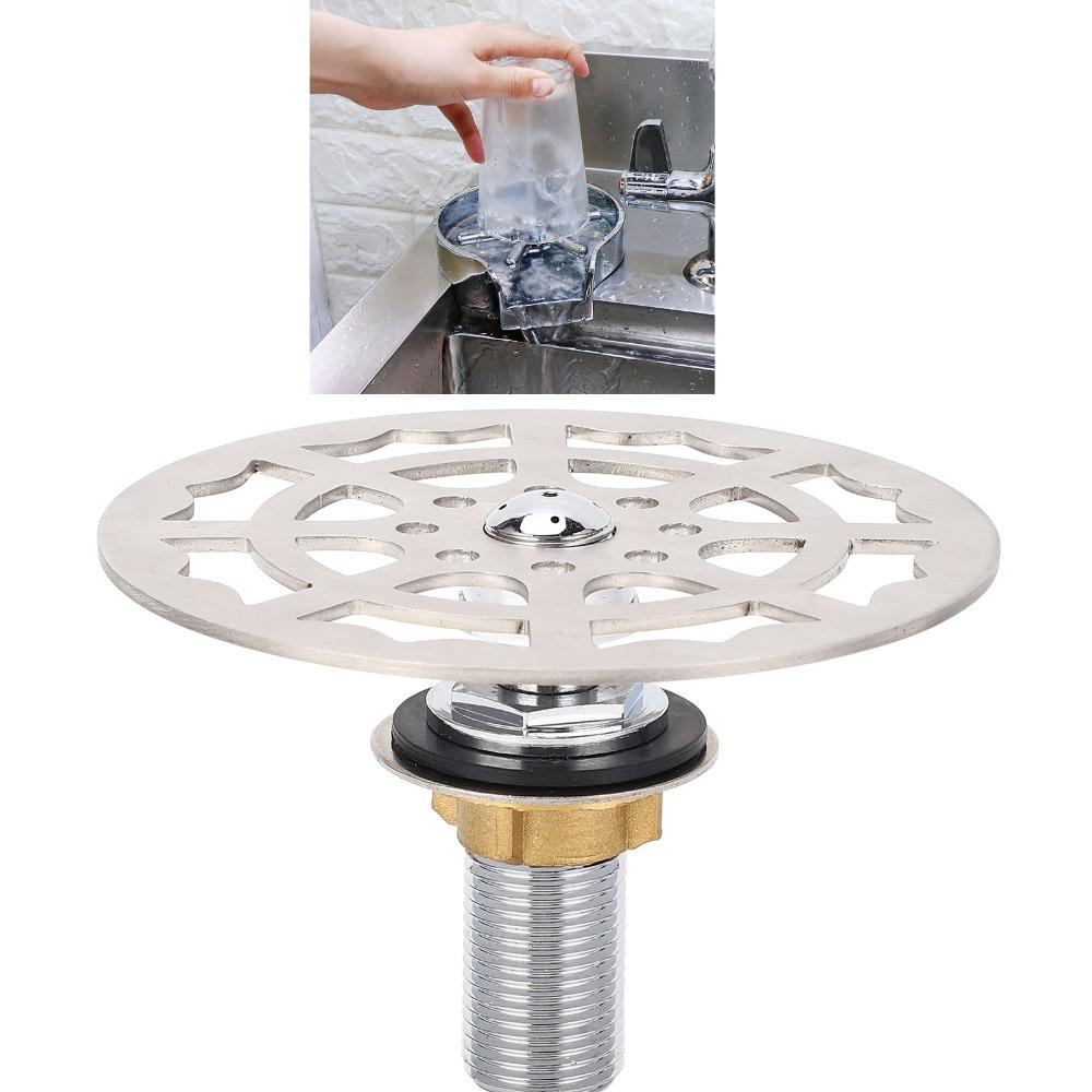 Stainless Steel Automatic Cup Washer G1/2'' Cup Rinser Faucet Head Sink Attachment Hotel