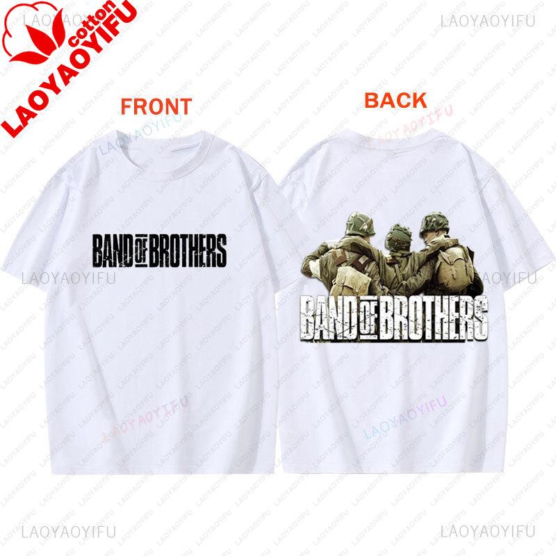 Tv Play Band Of Brothers Tshirt Retro Style Unisex Graphic T Shirts Summer Streetwear Casual Classics Two Side Printed Tee Top