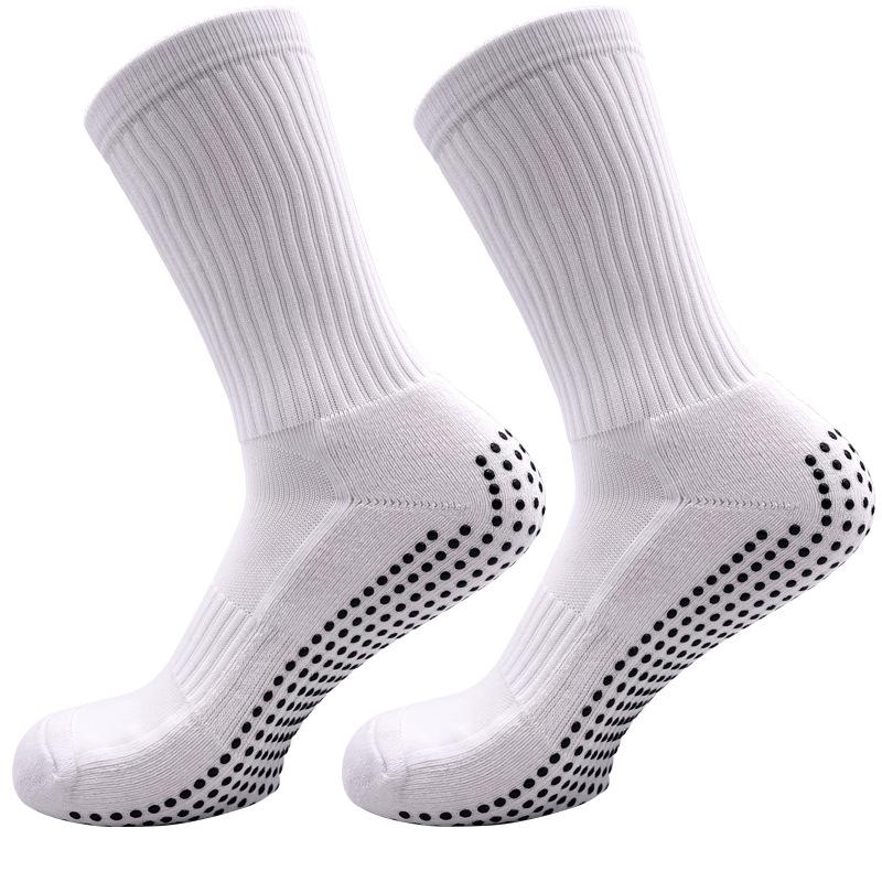 5 Pairs Men's Sweat Absorbent Breathable Solid Colour Non-slip Dot Rubber Shock Absorbent Wear-resistant Towel Bottom Sports Socks