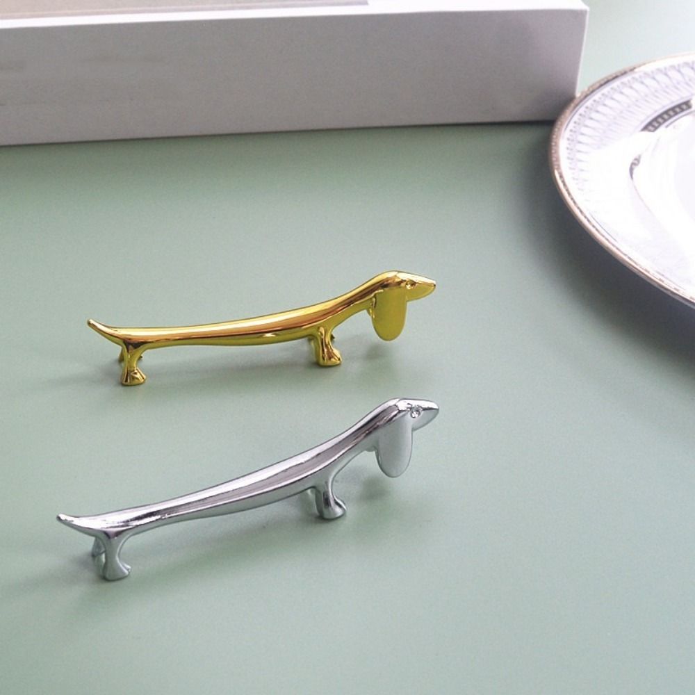 2PCS Dog Shape Dachshund Dog Chopstick Holder Zinc Zinc Zinc Alloy Cutlery Rest Dinner Table Supplies
