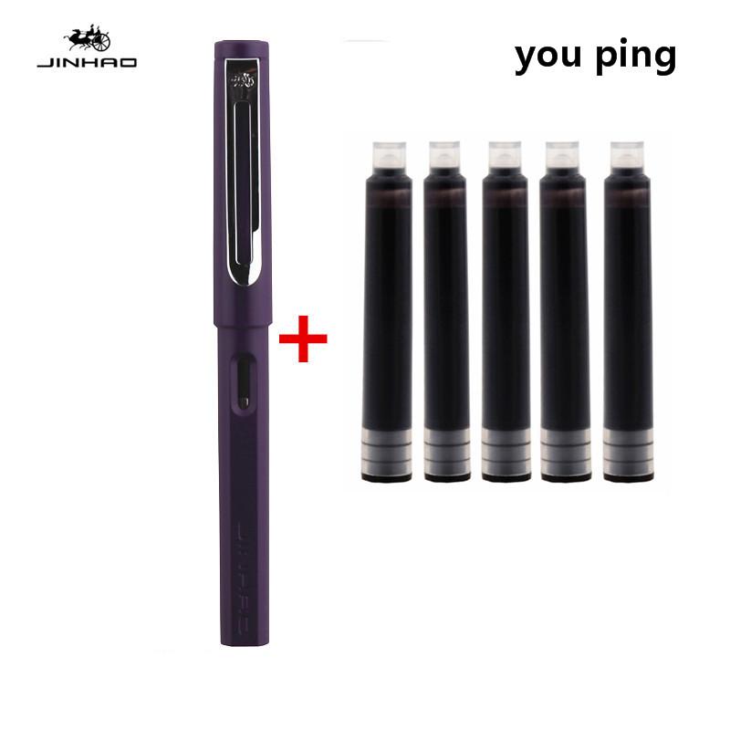 Новая прозрачная цветная деловая офисная перьевая ручка Jinhao Школьные канцелярские принадлежности для студентов