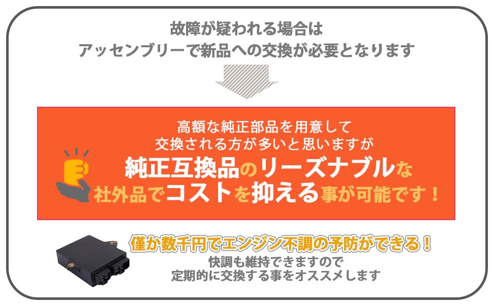 3DM CDI Spark Igniter Unit for Yamaha XV250, Virago, Etc., Genuine Yamaha Compatible Repair Part, Spare Maintenance Part, Aftermarket (Black)