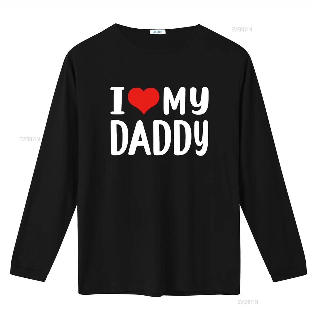 I love my daddy T Shirt vintage Washed streetwear Versatile Top For Everyday Wear Comfortable Unisex Casual fashion Soft