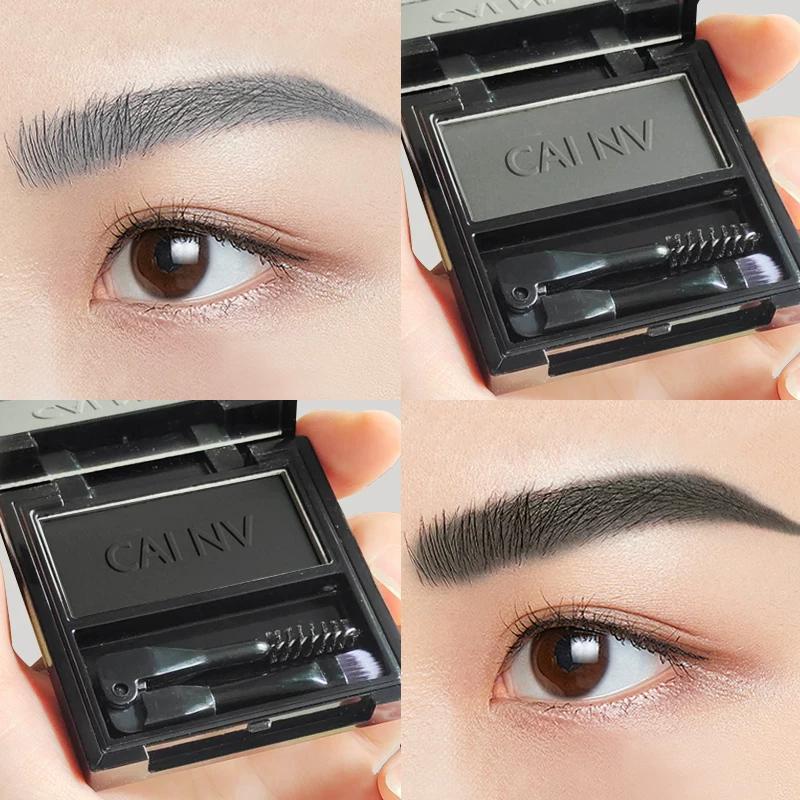 Monochrome Eyebrow Powder Waterproof Sweatproof Fadeless Long Lasting Black Gray Smoky Gray Gray Brown Nature Female Eye Shadow Brow Cream