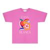 CASA Casablanca Short Sleeve T Shirt Couples Star Castle Letter Print Casual Loose Fit