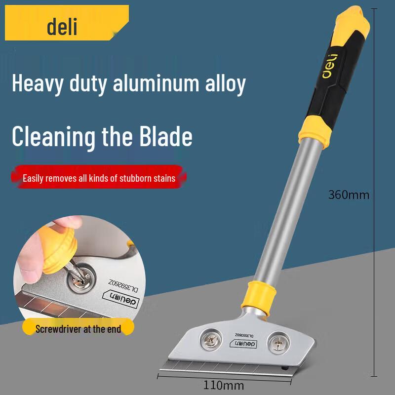 Скребок для удаления пятен и клея из алюминиевого сплава Deli Tools DL359210