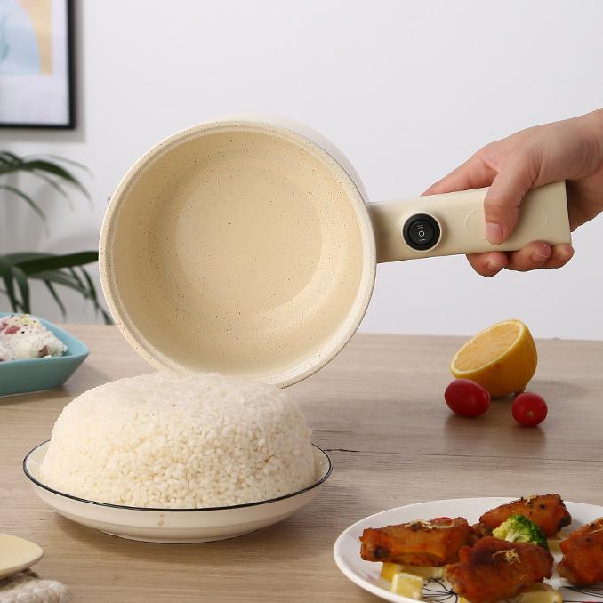 Многофункциональная кастрюля, мини-горячая кастрюля, электрическая сковорода с антипригарным покрытием, сковорода для омлета, лапши, рагу, супа, нагреватель с пароваркой