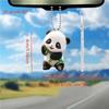 New Acrylic Flat 2D To Cute Panda Pendant Keychain Bag Pendant