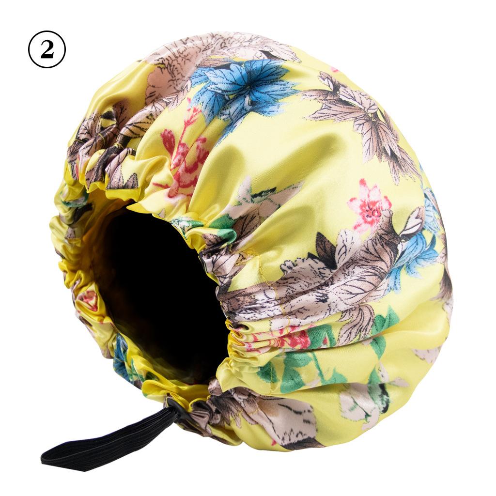 Мягкий атласный чепчик для волос для женщин и девочек, шелковая шапочка для сна, душа, мытья лица, салона