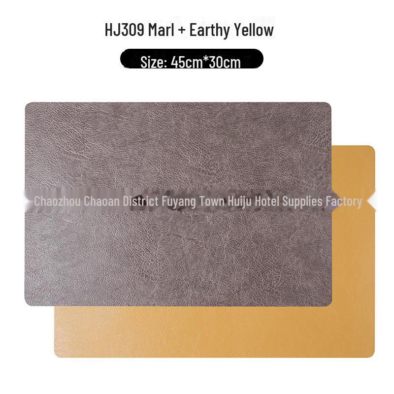 Двусторонние кожаные плейсматы в скандинавском стиле: Нескользящие, водонепроницаемые, теплоизоляционные подкладки для столов дома и в отеле