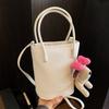 This Year's Popular Niche Simple Dopamine Lychee Pattern Portable Bucket Bag Women's Versatile Casual Messenger Mobile Phone Bag