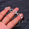 Blood Stone & Garnet Gemstone : 925 Sterling Silver Handmade Multi Gemstone Bracelet Jewelry