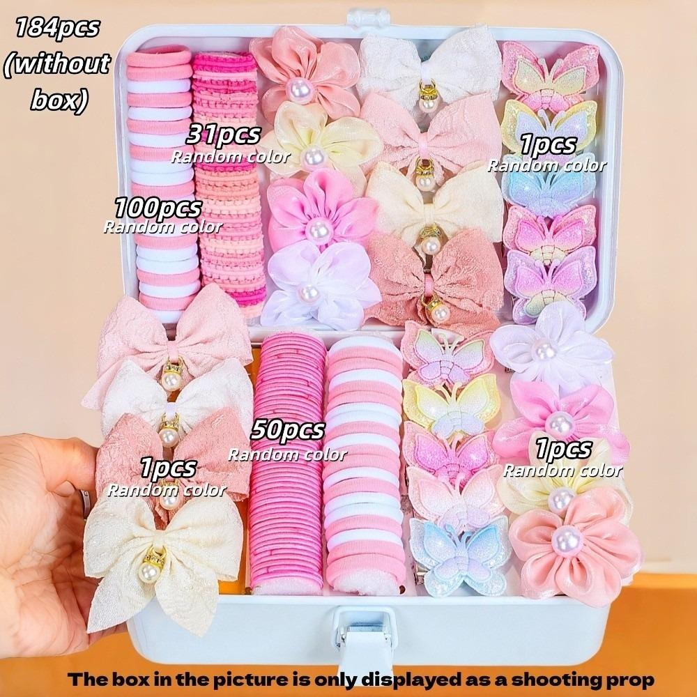 High Elastic Hair Accessories Set Colorful Hair Clips Frangipani Girls Hair Bands  Girls Children