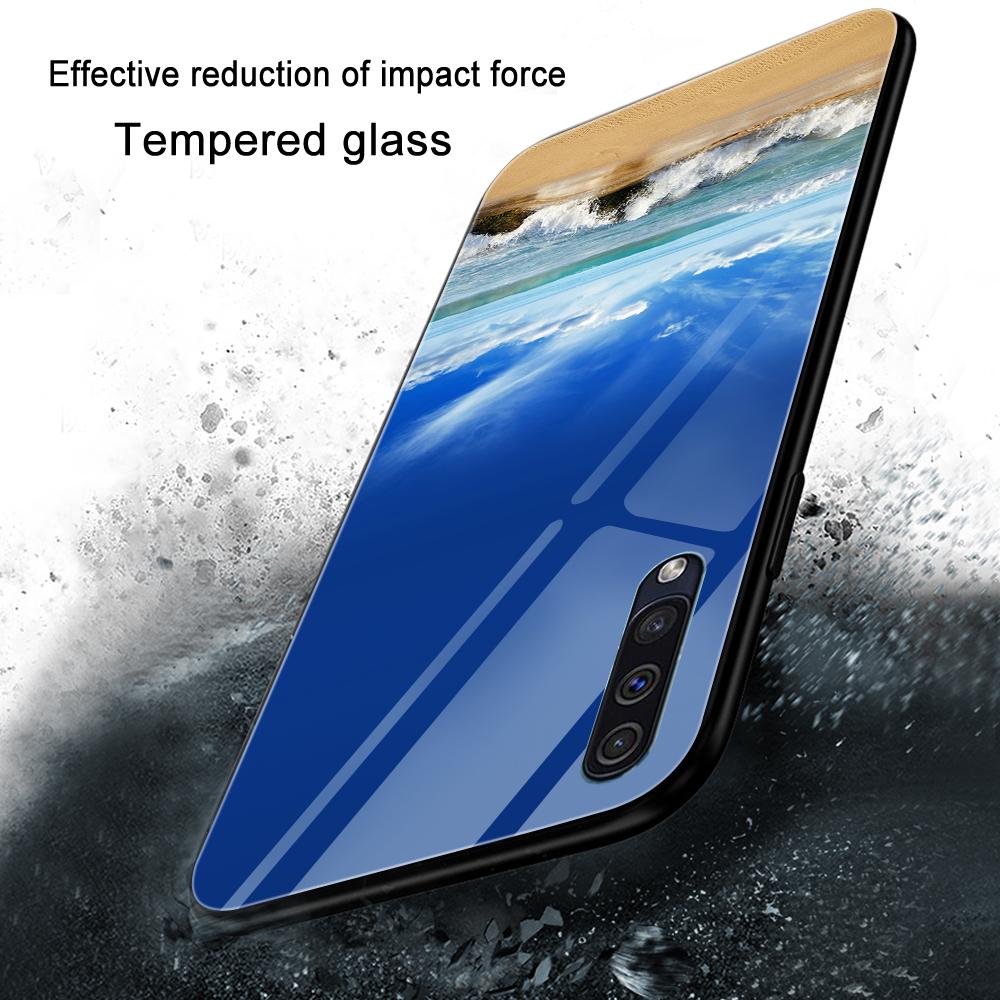 Чехол с морским пейзажем для Samsung Galaxy A52 A70 A71 A73 A53 A13 5g A03 A72 A22 A21s A03 Core A42, крышка из закаленного стекла