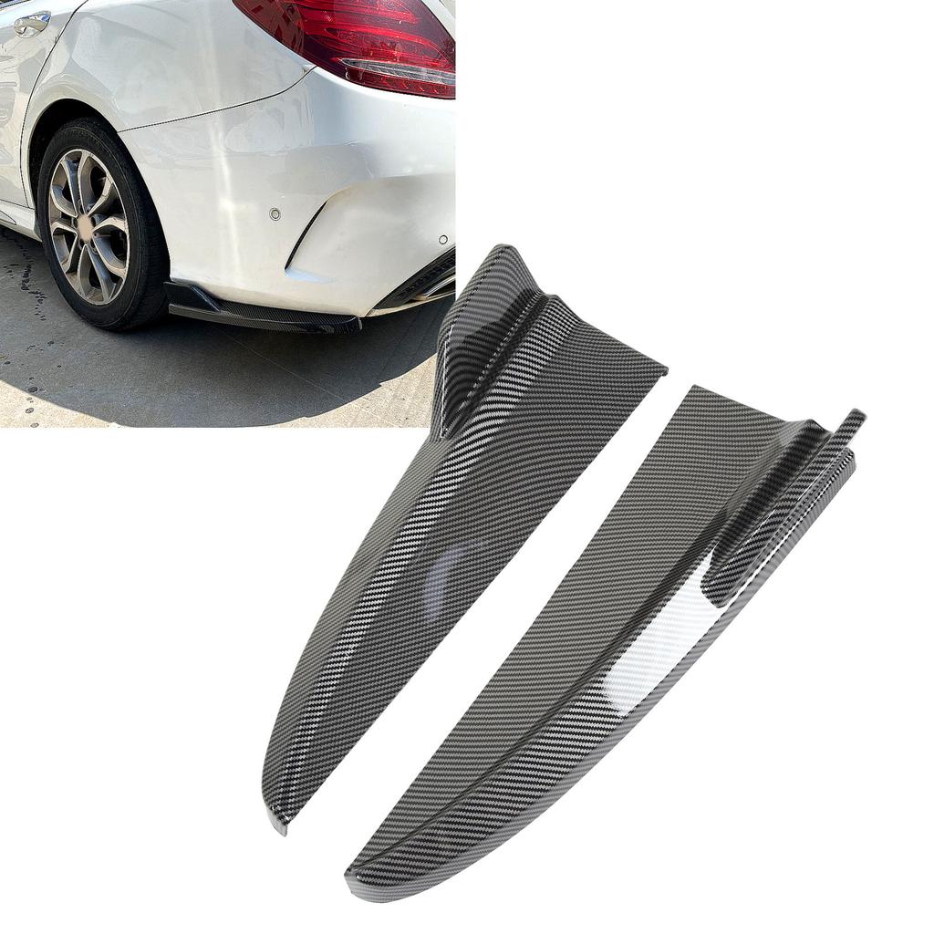 1 Pair Rear Bumper Lip Diffuser Tail Side Splitter Replacement for C‑Class W205 C43 ‑Line 2015‑2021